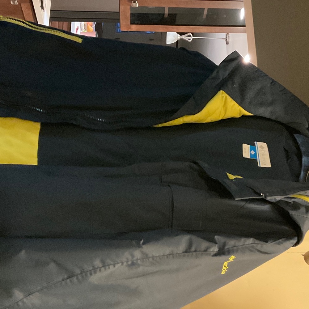 Columbia Kids Raincoat - Navy and Yellow
